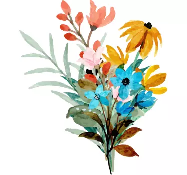Sticker fleur arrangement d'aquarelle - TenStickers