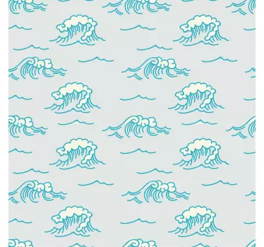 Sticker nature motif vagues - TenStickers