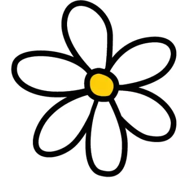Sticker voiture dessin fleur - TenStickers