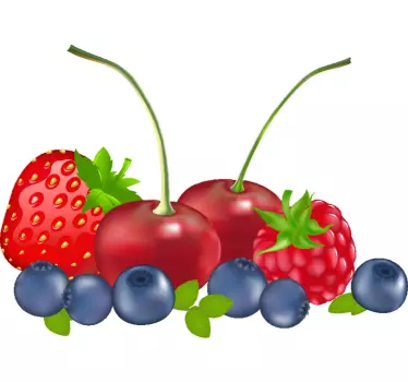 Sticker cuisine fruits colorés - TenStickers