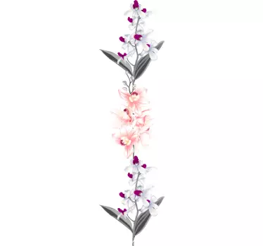 Sticker fleur arrangement floral vertical - TenStickers
