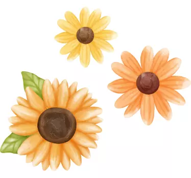 Sticker fleur arrangement floral éclatant - TenStickers