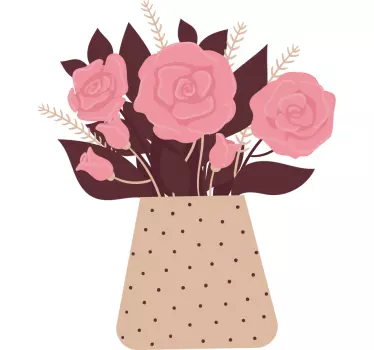 Sticker fleur arrangement de fleurs en douceur - TenStickers