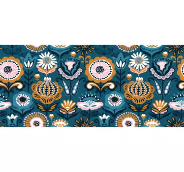 Sticker Meuble motif traditionnel de Fleurs polonaises - TenStickers