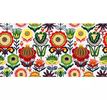 Sticker fleur imprimé botanique éclatant - TenStickers