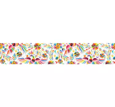 Frise autocollante Éléments floraux vibrants - TenStickers