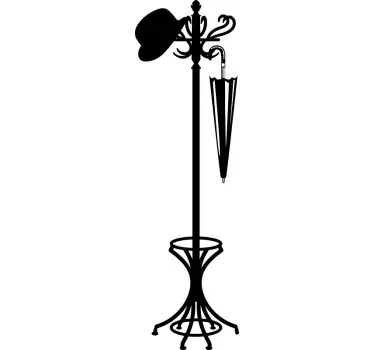 Sticker Mural Porte Manteau Style vintage - TenStickers