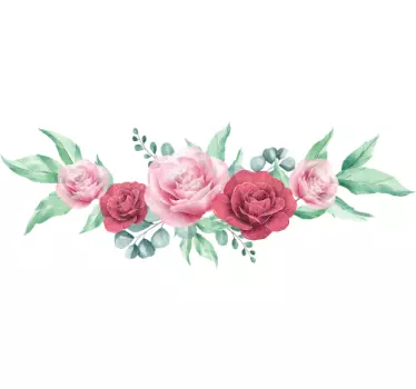 Sticker fleur présentation de bouquet floral - TenStickers