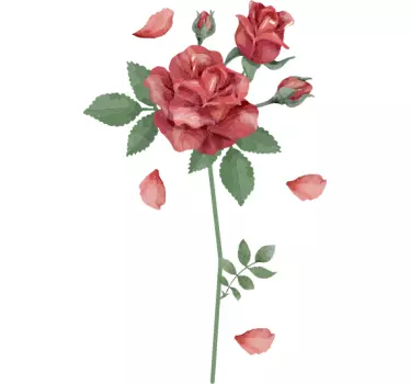 Sticker fleur arrangement de roses élégant - TenStickers