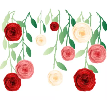 Sticker fleur arrangement floral suspendu - TenStickers