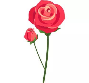 Sticker fleur affichage floral élégant - TenStickers
