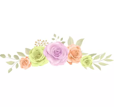 Sticker fleur design de bouquet floral - TenStickers