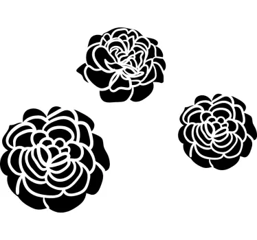 Sticker fleur composition chic et Élégante - TenStickers