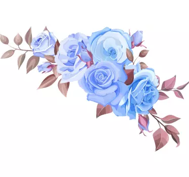Sticker Mural Fleur Roses violettes - TenStickers