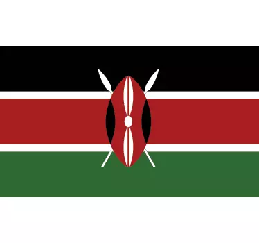 Autocollant mural drapeau Kenya - TenStickers