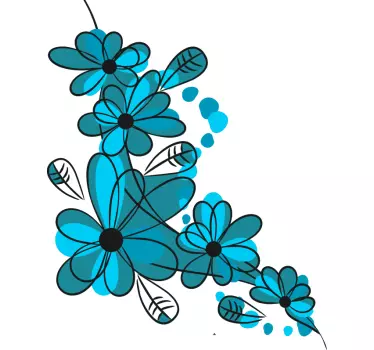 Sticker fleur éléments botaniques vivants - TenStickers