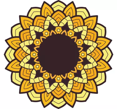 Sticker nature design de fleur mandala - TenStickers