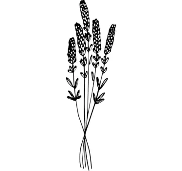 Sticker plantes de fleurs séchées minimaliste - TenStickers