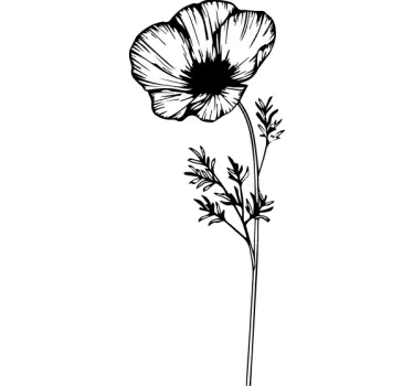 Sticker fleurs et plantes design floral stylisé - TenStickers