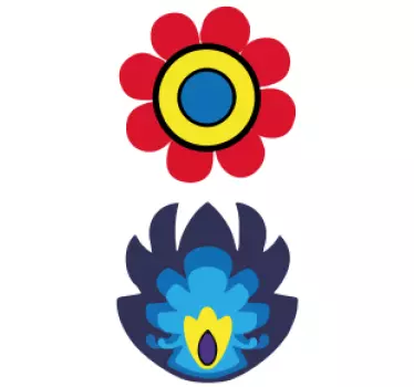 Sticker vélo motifs fleurs et pétales - TenStickers