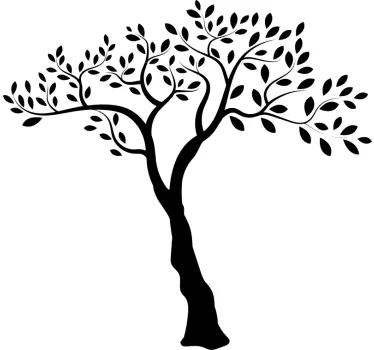 Sticker nature arbre feuillu élégant - TenStickers