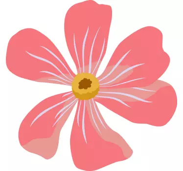 Sticker fleur design floral rose - TenStickers