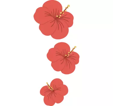 Sticker de Porte Fleur de tahiti - TenStickers