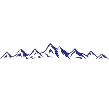Sticker monde silhouette de chaîne de montagnes - TenStickers