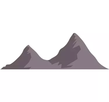 Sticker nature croquis de chaîne de montagnes - TenStickers