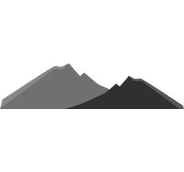Sticker nature sommets de montagne stylisés - TenStickers