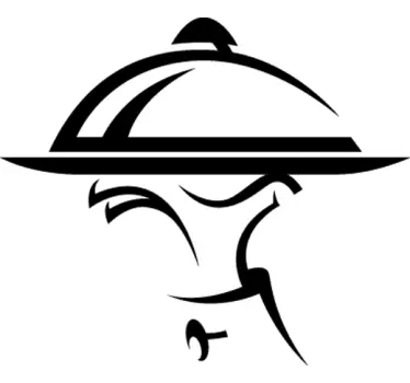 Sticker plateau serveur plat - TenStickers