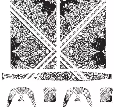 Sticker PS5 motif style bandana - TenStickers