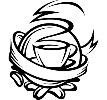 Sticker cuisine cafetière - TenStickers