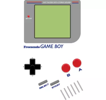 Sticker frigo Game Boy - TenStickers