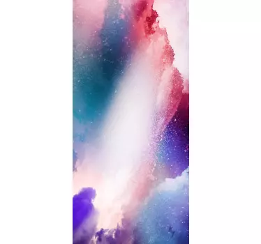 Sticker samsung vagues cosmiques colorées - TenStickers