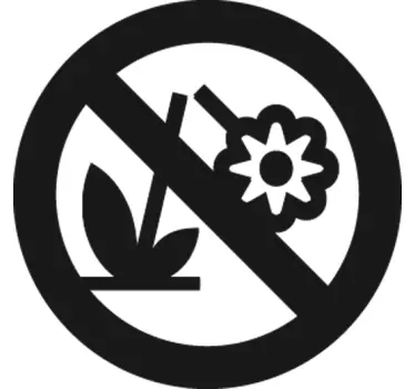 Sticker panneau interdit fleurs - TenStickers