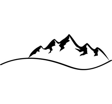 Sticker nature paysage de montagne grandiose - TenStickers