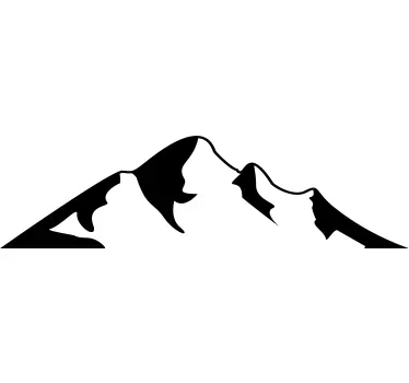 Sticker nature silhouette de montagne - TenStickers