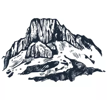 Sticker nature paysage alpin - TenStickers