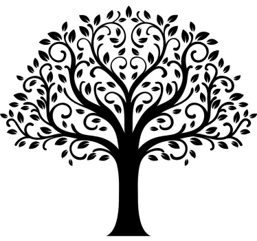 Sticker nature silhouette d'arbre élégant - TenStickers