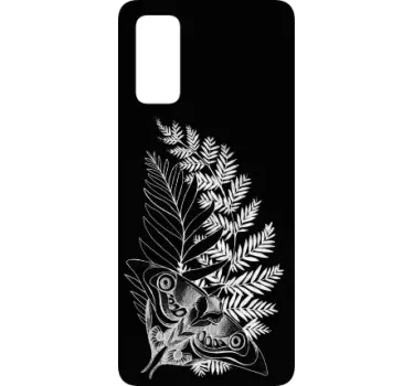 Sticker samsung papillon et plante noir et blanc - TenStickers