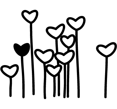 Sticker fleurs de l'amour - TenStickers