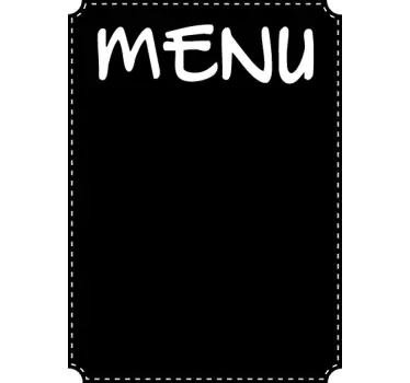 Sticker ardoise à craie menu - TenStickers