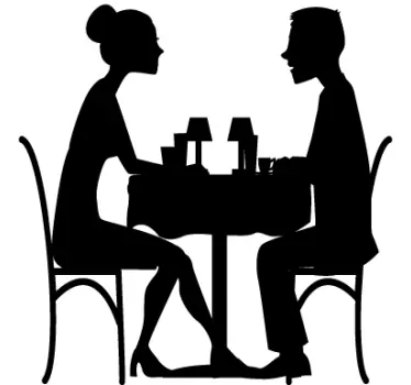Sticker dîner amoureux - TenStickers