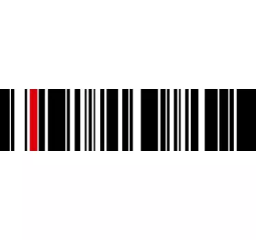 Sticker tête de lit code-barres - TenStickers