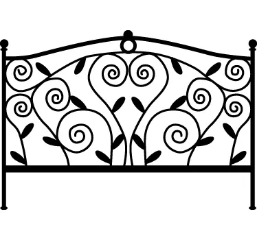 Sticker tête de lit motif fer forgé - TenStickers