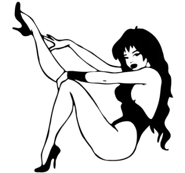 Autocollant mural illustration strip teaseuse - TenStickers