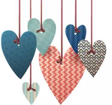 Sticker coeurs pastel - TenStickers
