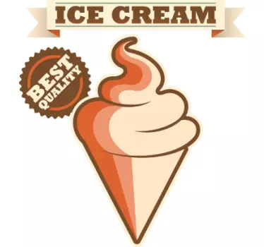 Sticker cuisine ice cream best quality - TenStickers