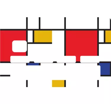 Sticker carte bancaire art géométrique Mondrian - TenStickers